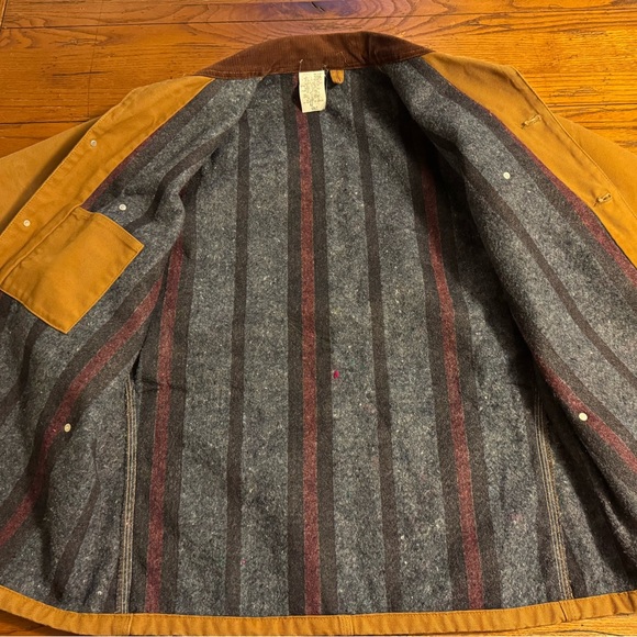 Vintage 90s Carhartt Blanked Lined  Canvas Workwear Field Coat Chore Coat - Picture 2 of 7